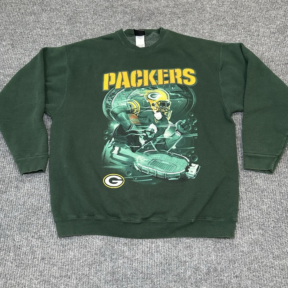 Vintage 99/00s Pro Player‎ Greenbay Packers Sweater Men Size XXL